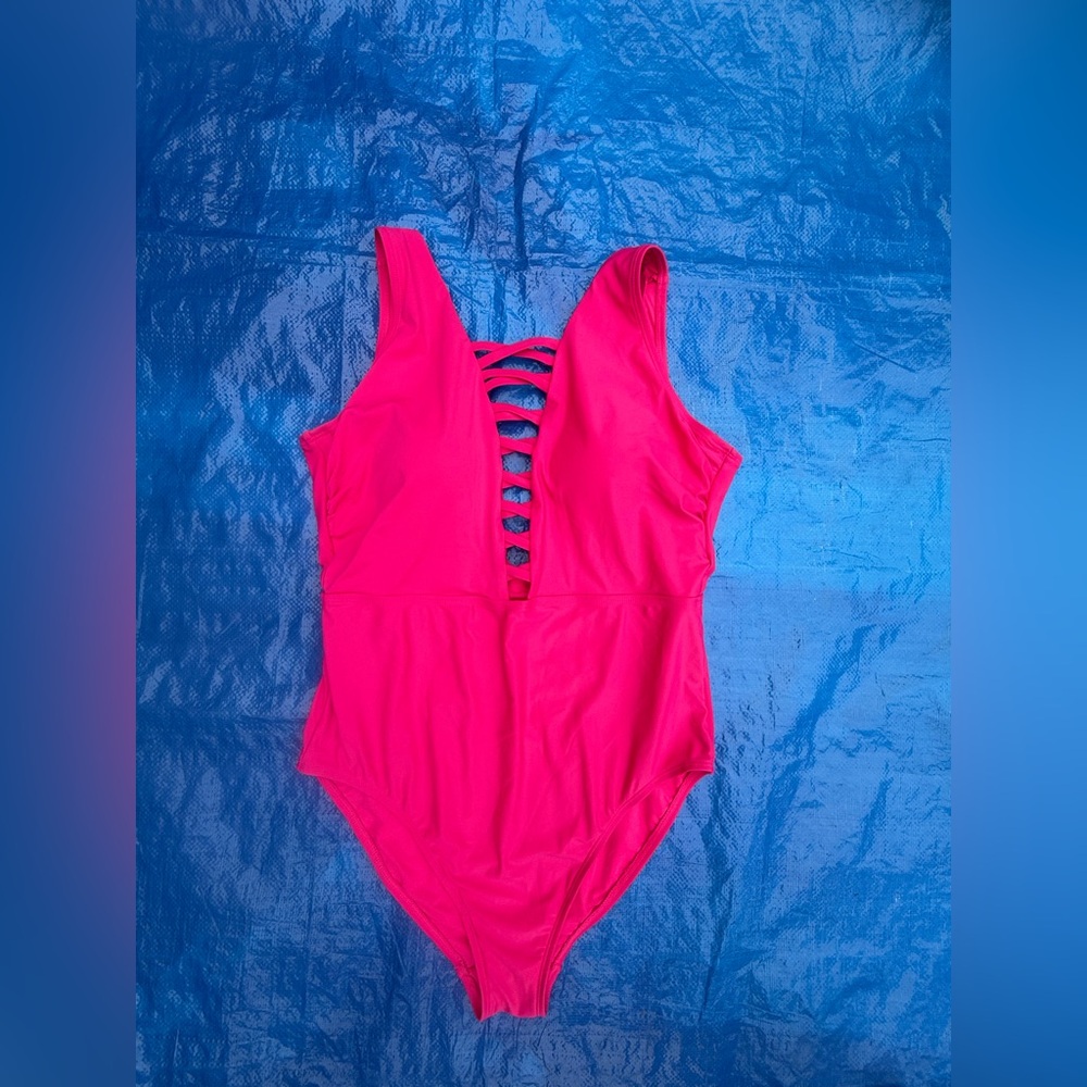 Vibrant Pink ladies One Piece Swimsuit